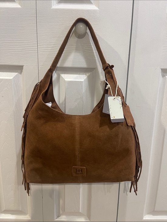 Haute Hippie Handbags - Haute Hippie Suede Fringe Hobo Bag in Brown new with tags